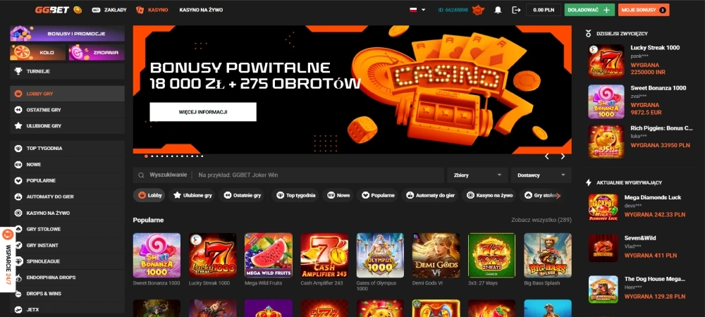 GGbet Casino Главная